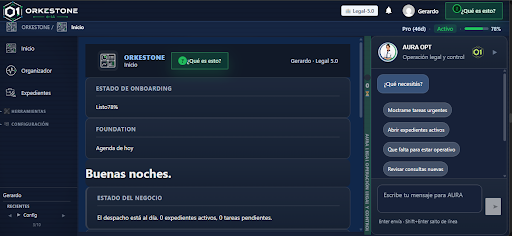 Orkestone Legal 5.0 Sistema Operativo